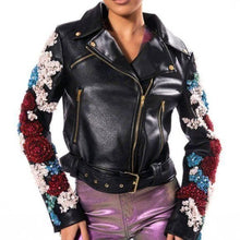 Load image into Gallery viewer, Wholesale Callie I Can Buy My Own Flowers: Vegan Leather Moto Jacket 2 Pack L XL
