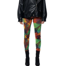 Cargar imagen en el visor de la galería, Stasia Parade: Color Swirl Mesh Leggings Plus Size 2X
