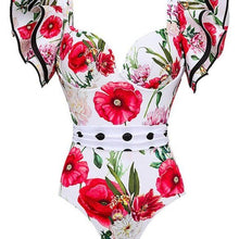 Carica l&#39;immagine nel visualizzatore di Gallery, Elaine Betsy Vibe: Ruffle My Dots and Water My Flowers Retro Sweetheart Swimsuit
