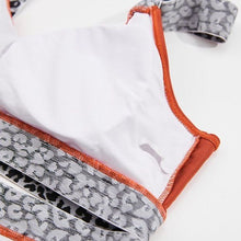Carica l&#39;immagine nel visualizzatore di Gallery, Callie Wild Blaze: Burnt Orange Plus Size Padded Leopard  Print Bikini
