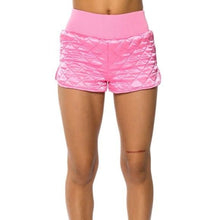 Carica l&#39;immagine nel visualizzatore di Gallery, Stasia Boxing Day: Pink Em Off Quilted Satin Comfy Shorts  L

