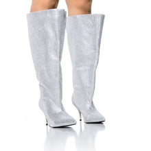 Load image into Gallery viewer, Callie Bucket of Diamonds: Silver Rhinestone Boots 7
