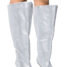 Load image into Gallery viewer, Callie Bucket of Diamonds: Silver Rhinestone Boots 7
