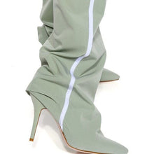 Load image into Gallery viewer, Callie Kill the Track Azalea Wang PantBoot SAGE GREEN Nylon Jogger Boot
