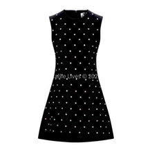 Cargar imagen en el visor de la galería, Callie Lives No Secrets Rhinestone Bling Sleeveless A-Line Black Mini Dress 8
