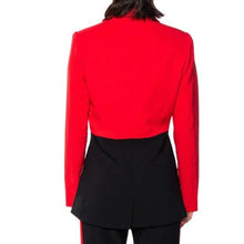 Lade das Bild in den Galerie-Viewer, Miz 34th Street Colorblock Red &amp; Black Blazer Small
