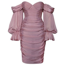 Lade das Bild in den Galerie-Viewer, Callie Miss Circle: Ruched &amp; Ready Mauve Pink Formal Cocktail Strapless Dress L
