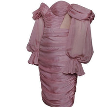 Lade das Bild in den Galerie-Viewer, Callie Miss Circle: Ruched &amp; Ready Mauve Pink Formal Cocktail Strapless Dress L
