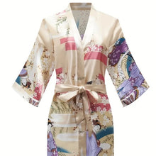 Charger l&#39;image dans la galerie, Callie Lives Champagne Kimono Robe 3/4 Length Intimates Loungewear Fashionistas
