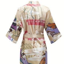 Charger l&#39;image dans la galerie, Callie Lives Champagne Kimono Robe 3/4 Length Intimates Loungewear Fashionistas
