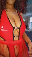 Load and play video in Gallery viewer, Wholesale Xena Red Future: Metal Buckle Monokini Swimsuit LARGE
