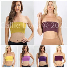 Load image into Gallery viewer, Wholesale: 3 Pack: Stasia Bandeau Seamless Tube Crop Bra Tops
