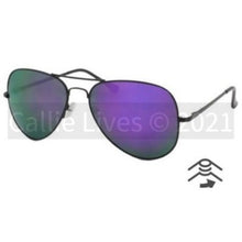 Load image into Gallery viewer, Wholesale 3PK: Miz Mirror Aviator: Iridescent Lens Sunglasses
