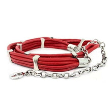 Load image into Gallery viewer, Wholesale 4 PK: Elaine on the Hook: Silver Buckle Skinny Chain Vegan Leather Belt
