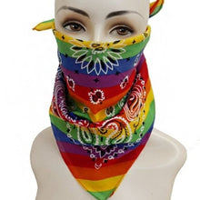 Cargar imagen en el visor de la galería, Wholesale 3 Pack: Stasia Paisley: Tie Dye Rainbow Bandana Scarves
