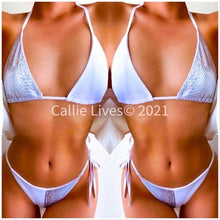 Load image into Gallery viewer, Wholesale 2 Pack: Stasia Shimmery Snake: Color Block Metallic Bikini
