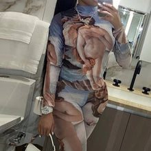 Load image into Gallery viewer, Wholesale 3 Pack: Callie Botticelli: Birth of Venus Mock Neck Bodycon Pant Set
