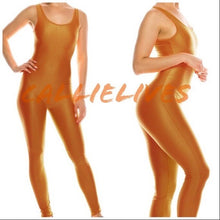 Load image into Gallery viewer, Wholesale 2Pack: Xena Liquid Autumn Blaze Shiny Biker Yoga Catsuit
