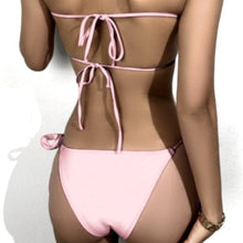 Lade das Bild in den Galerie-Viewer, Wholesale 3 Pack: Stasia Booblicious Hot Pink Dangling Rhinestone Charm String Bikini
