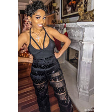 Charger l&#39;image dans la galerie, Xena Fringe Sequin: Bandage Sheer Romper Jumper, Rompers and Catsuits, CallieLives 
