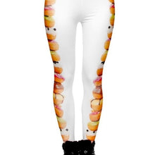 Load image into Gallery viewer, Wholesale 3PK: Stasia Dunkin: Doughnut Tower Leggings White 3D Graphic Leggings O/S
