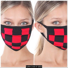 Cargar imagen en el visor de la galería, Wholesale 8 Pack: Miz ReadySetGo: Checkered Flag Red Black Flag Mask
