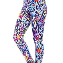 Load image into Gallery viewer, Wholesale 2 Pack: Stasia Wild &amp; Dotted: Polka Dot Rainbow Cheetah Leopard Animal Leggings
