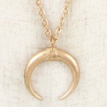 Load image into Gallery viewer, Wholesale 3 Pack: Callie Wu: Crescent Moon Triple Layered Curved Pendant Necklaces Gold Silver
