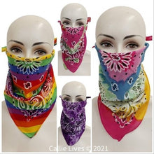 Carica l&#39;immagine nel visualizzatore di Gallery, Wholesale 3 Pack: Stasia Paisley: Tie Dye Rainbow Bandana Scarves
