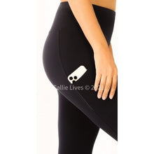 Carica l&#39;immagine nel visualizzatore di Gallery, Wholesale 3PK: Callie Gray Day: Cotton Wide Waist Cellphone Yoga Leggings
