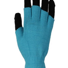 Cargar imagen en el visor de la galería, Wholesale 4 Pack: Stasia Neon: Color Block Black Contrast Double layered knit Finger Mittens
