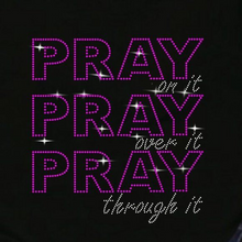 Carica l&#39;immagine nel visualizzatore di Gallery, Callie Pray On It: Rhinestone Short Sleeve T-shirt Top
