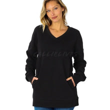 Lade das Bild in den Galerie-Viewer, Wholesale 3Pack: Miz Black: Pockets Cozy Pullover VNeck Sweatshirt
