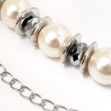 Load image into Gallery viewer, Wholesale 3 PK: Callie Bling: Vintage Style Skinny Mother of Pearl Metal Chain Belts
