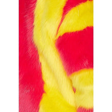 Lade das Bild in den Galerie-Viewer, Stasia Striped: Pink &amp; Yellow Faux Fur Blazer Medium

