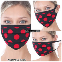 Cargar imagen en el visor de la galería, Wholesale 8 Pack: Stasia Polka Face: Washable Cotton Dot Mask
