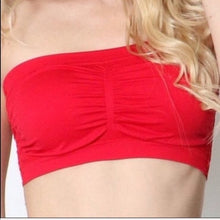 Load image into Gallery viewer, Wholesale Stasia RED LACE: Padded Bandeau Spandex BRA TOP OS, Lingerie, CallieLives 
