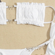 Load image into Gallery viewer, Wholesale 3 Pack: Stasia Booblicious White Dangling Rhinestone Charm String Bikini

