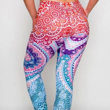 Load image into Gallery viewer, Wholesale 4 Pack: Stasia Ombre Mandala: Henna Tattoo 3D illusion Graphic Leggings XL
