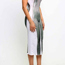Carica l&#39;immagine nel visualizzatore di Gallery, Xena See Me: Play Tricks Naked X-ray Bodycon White Tank Midi Medium Dress
