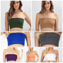 Load image into Gallery viewer, Wholesale 5 Pack: Stasia Bandeau: Seamless Tube Crop Bra Tops
