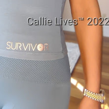 Load image into Gallery viewer, Callie Survivor: Cloudy Blue Tube Top &amp; Fleece High Waist Legging Lounge Set 2PK
