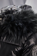 Load image into Gallery viewer, Wholesale 4 or 2 Pack: Miz Winter Puffer: PU Shiny Vegan Leather Faux Fur Hood Coat
