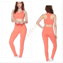 Load image into Gallery viewer, Stasia Coral Activewear Sport Bra Yoga Legging Set
