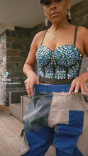 Carica e avvia il video nel visualizzatore di galleria, Wholesale 2 Pack: Callie Trifecta: Mixed Denim Khaki Camo Cargo Harem Jeans
