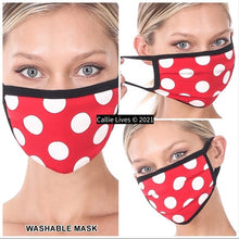 Lade das Bild in den Galerie-Viewer, Wholesale 8 Pack: Stasia Polka Face: Washable Cotton Dot Mask
