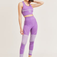 Load image into Gallery viewer, Wholesale 3Pack: Miz Seamless: Racerback Top &amp; Lilac Lavender Purple Legging Set
