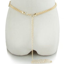 Load image into Gallery viewer, Wholesale 3 PK: Callie LOVE: Bling Chain Rhinestone Gold &amp; Silver Belts
