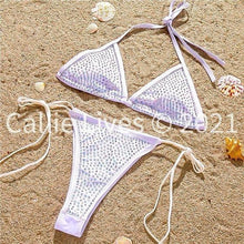 Cargar imagen en el visor de la galería, Wholesale: 3 Pack: Callie Bling: Rhinestone Jeweled String Bikini
