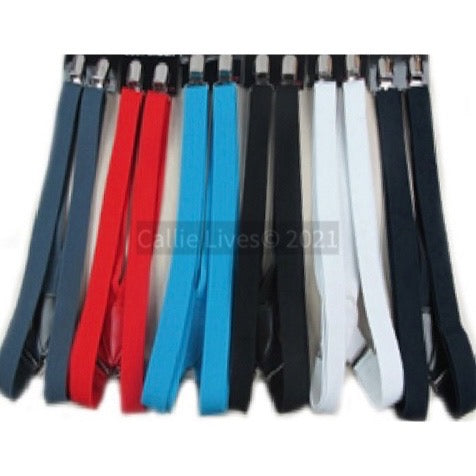 Wholesale 3 Pack: Miz Suspended: Double back Elastic Suspenders with metal fasteners